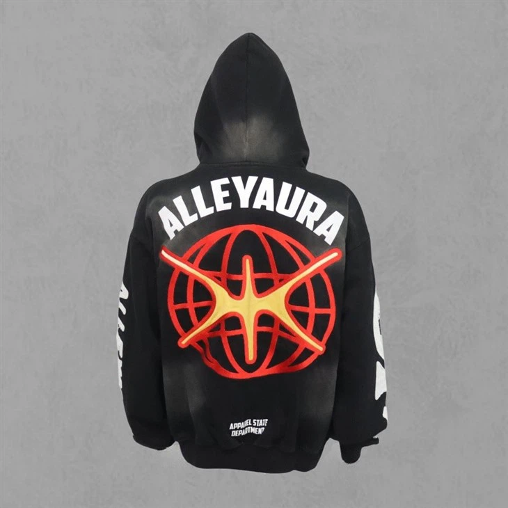 Oversize French Embroidery Patch 500gsm Hoodie