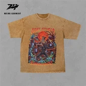 Стираная футболка с принтом DTG